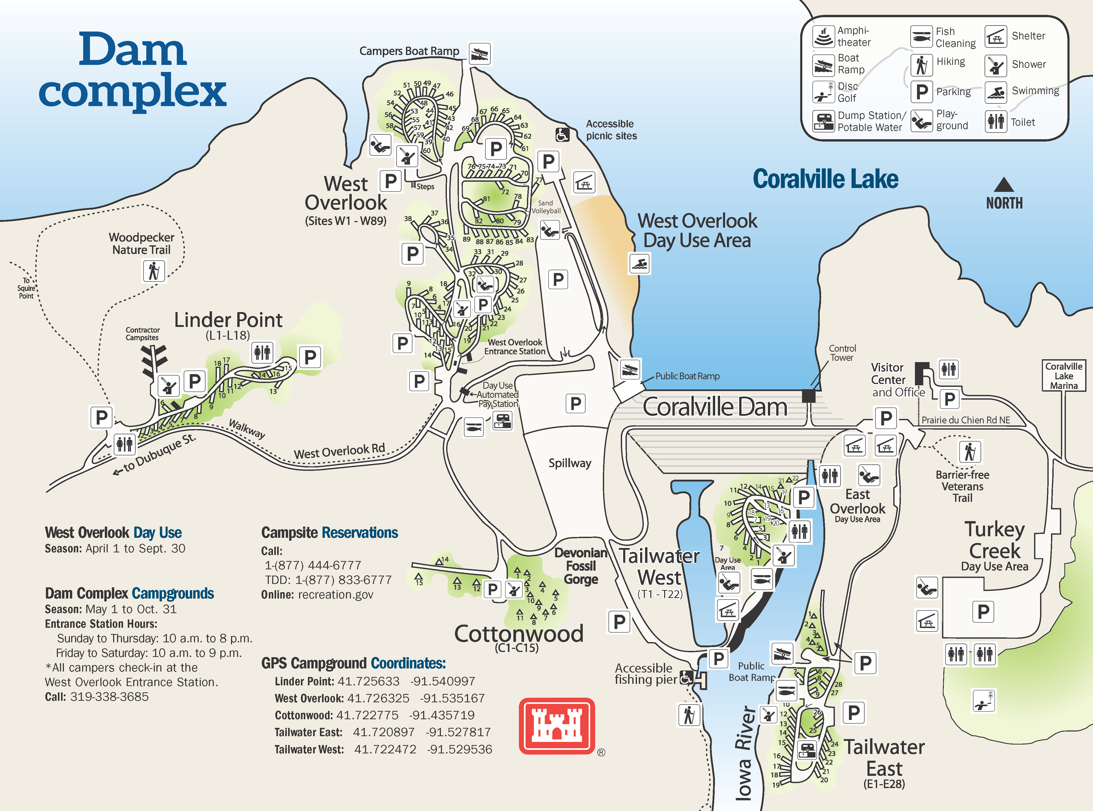 Rock Island District > Missions > Recreation > Coralville Lake > Maps
